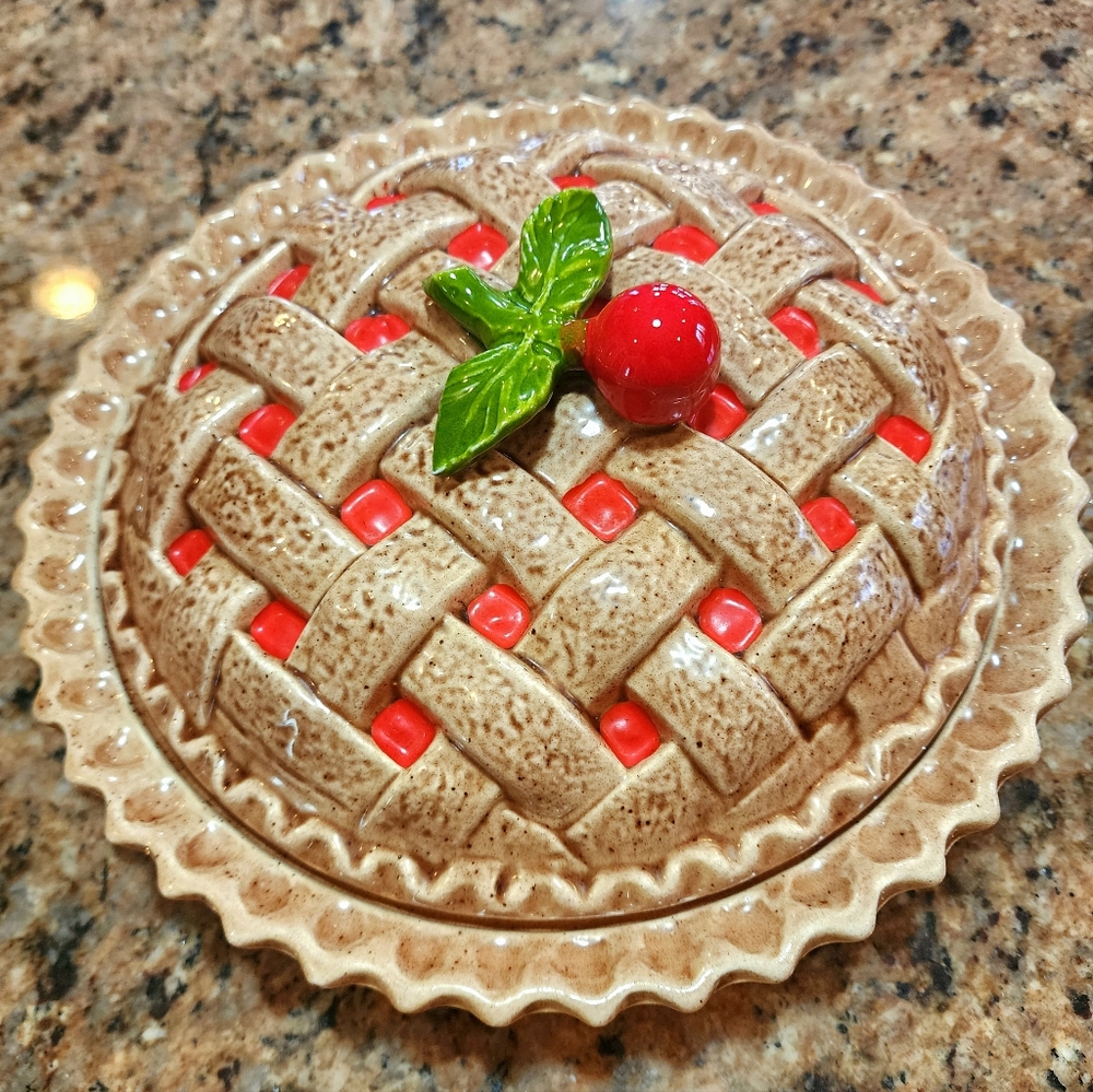 Vintage Cherry Pie Serving Dish